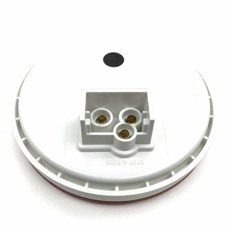 TRUCK-LITE Signal-Stat, Led, Red, Round, 10 Diode, Stop/Turn/Tail, Pl-3, 12V 4058